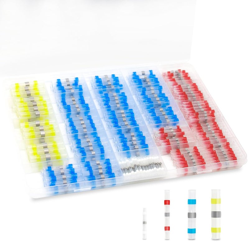 QIATOL 280PCS Solder Seal Wire Connectors Kit, Heat Shrink Wire Butt Connectors, Waterproof Solder Stick Wire Connectors. - Image 1